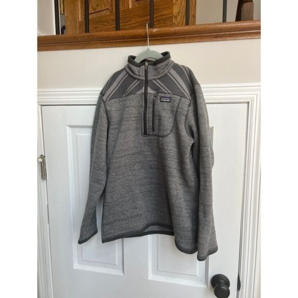 Patagonia Boys' Better Sweater™ Zip-Neck grey size large